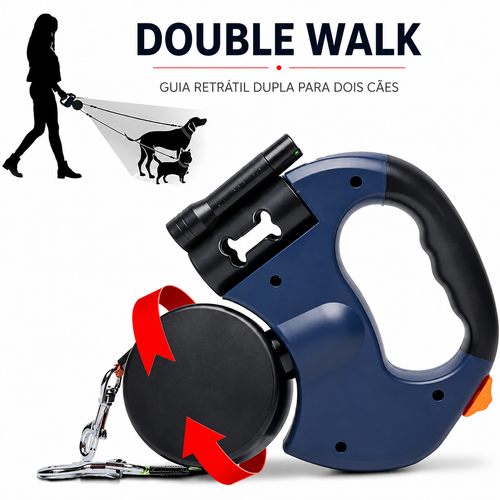 Double Walk — guia dupla para dois cães
