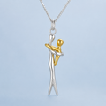 Eternal Embrace necklace - genuine 925 sterling silver mother and child pendant